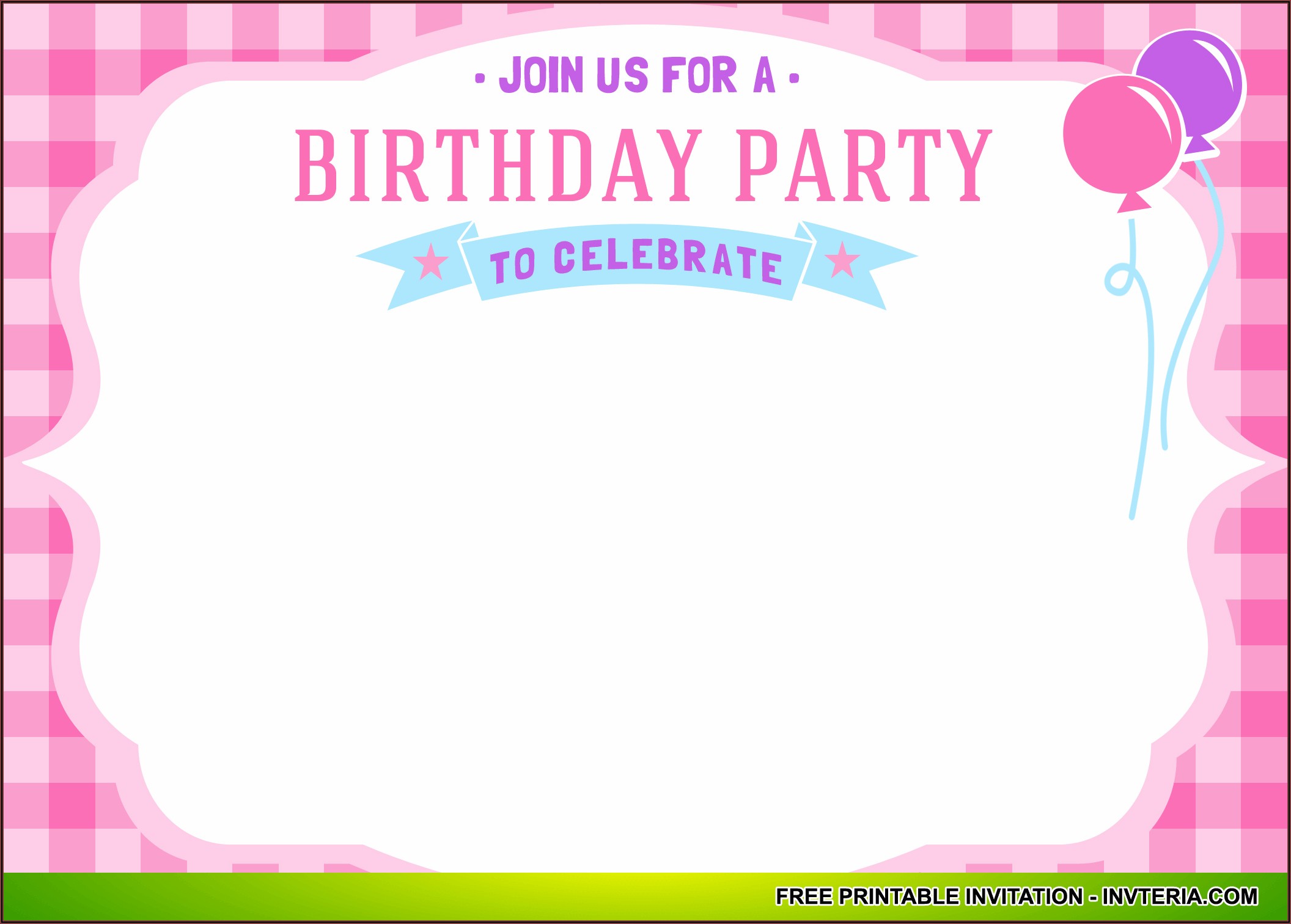 Free Printable First Birthday Invitations Girl