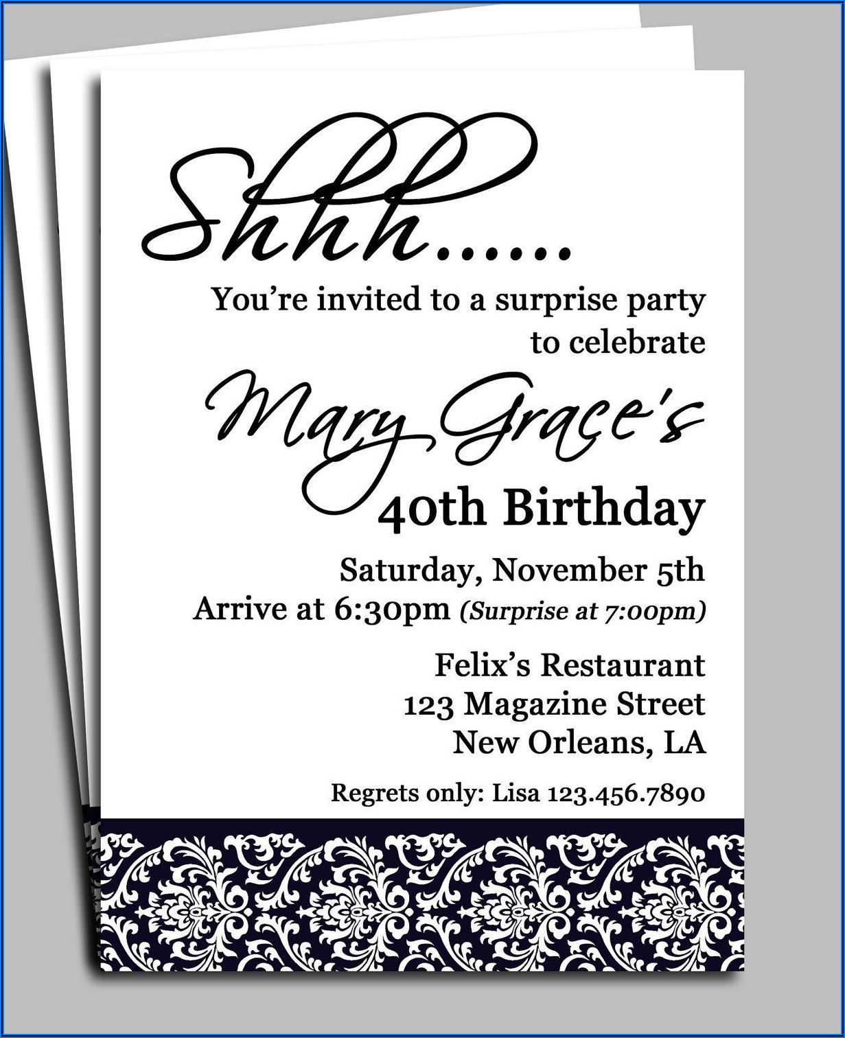 Free Surprise Birthday Invitation Templates For Adults