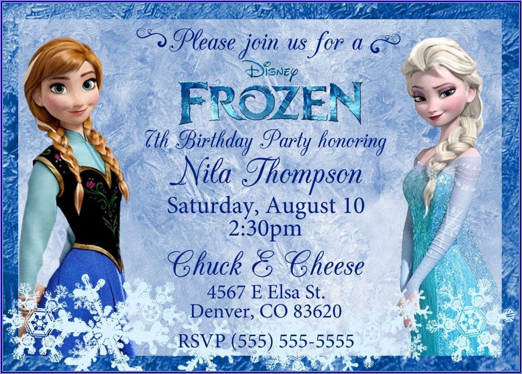 Frozen Birthday Invitations Online