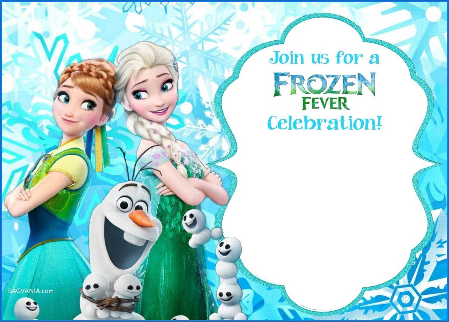 Frozen Birthday Invitations Template
