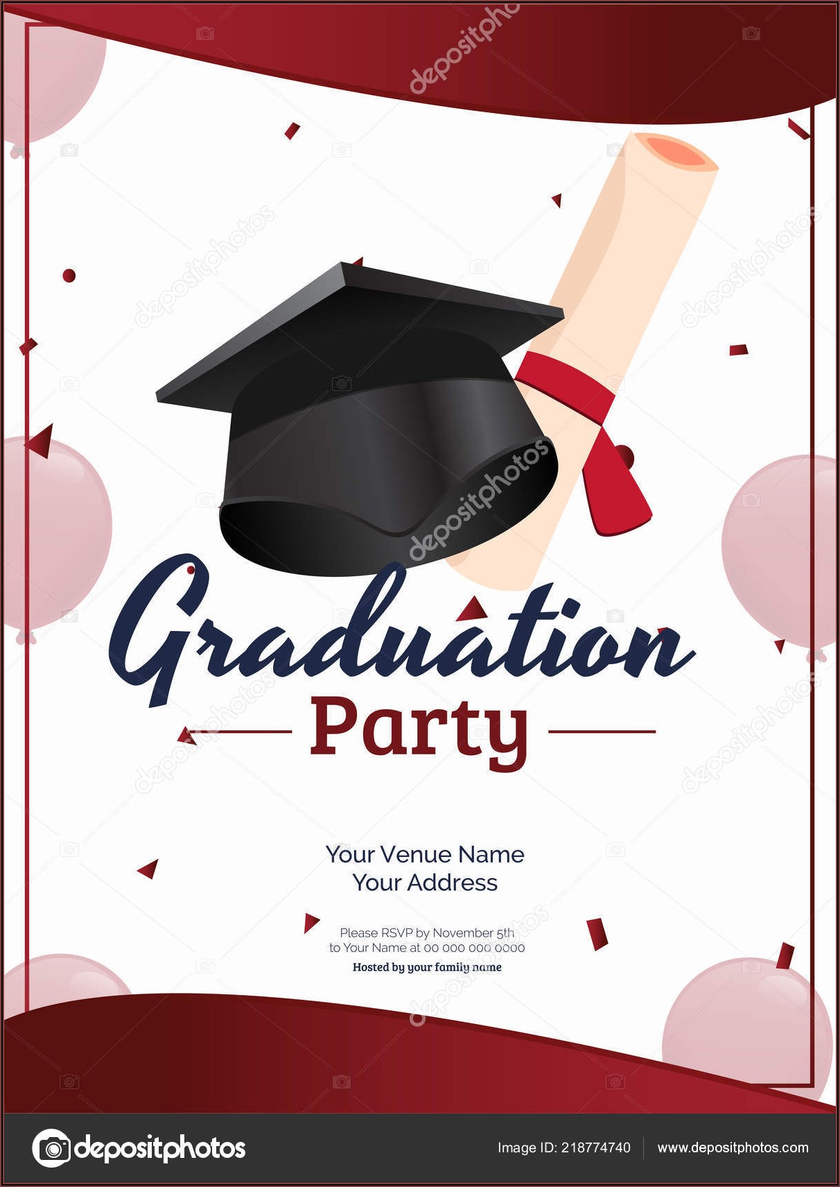 Graduation Invitation Card Design