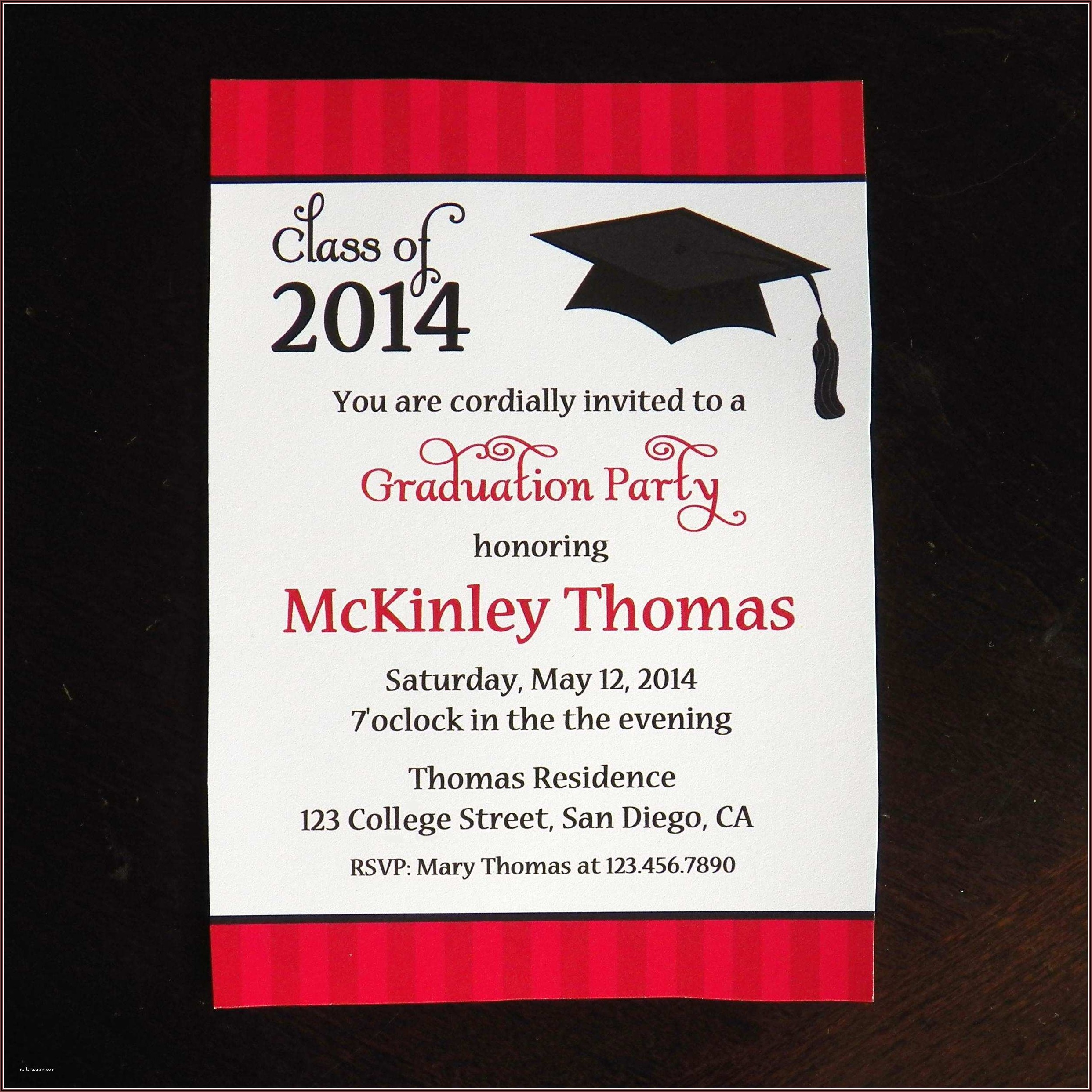 Graduation Invitation Card Format