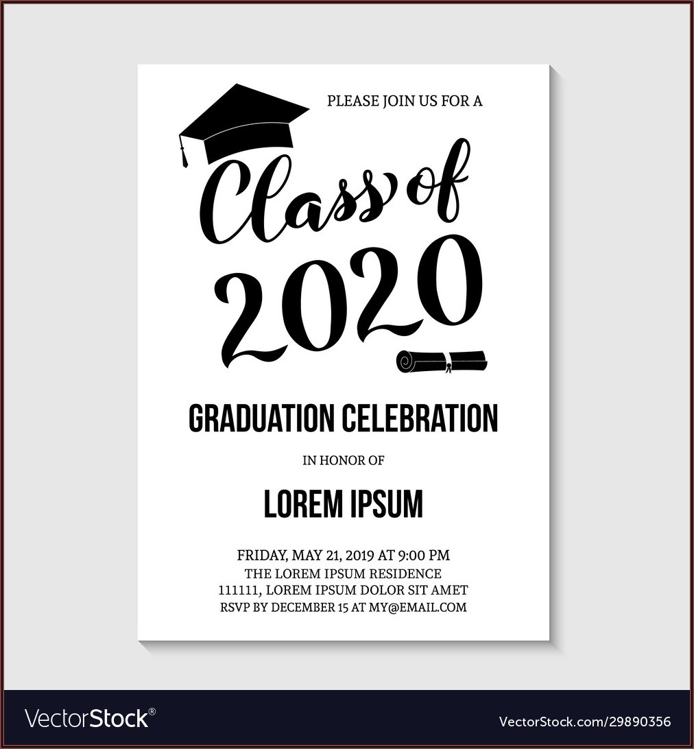 Graduation Party Invitation Card Template