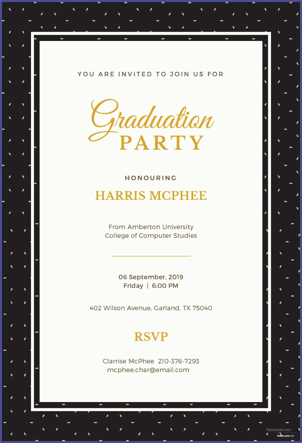 Graduation Party Template Word