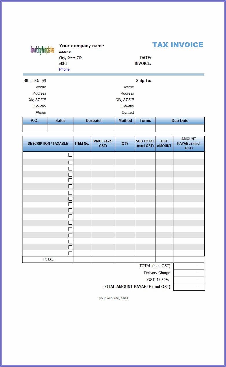 Gst Invoice Format For Builders