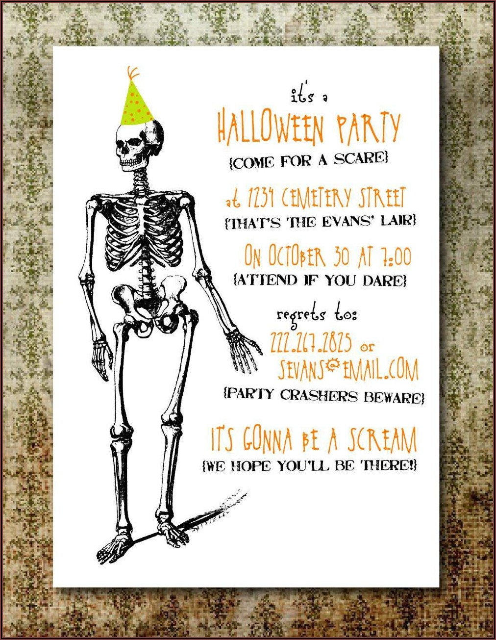Halloween Invitation Wording Adults Only