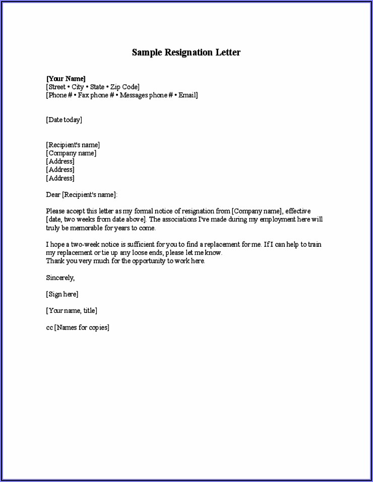 Job Letter Template Free