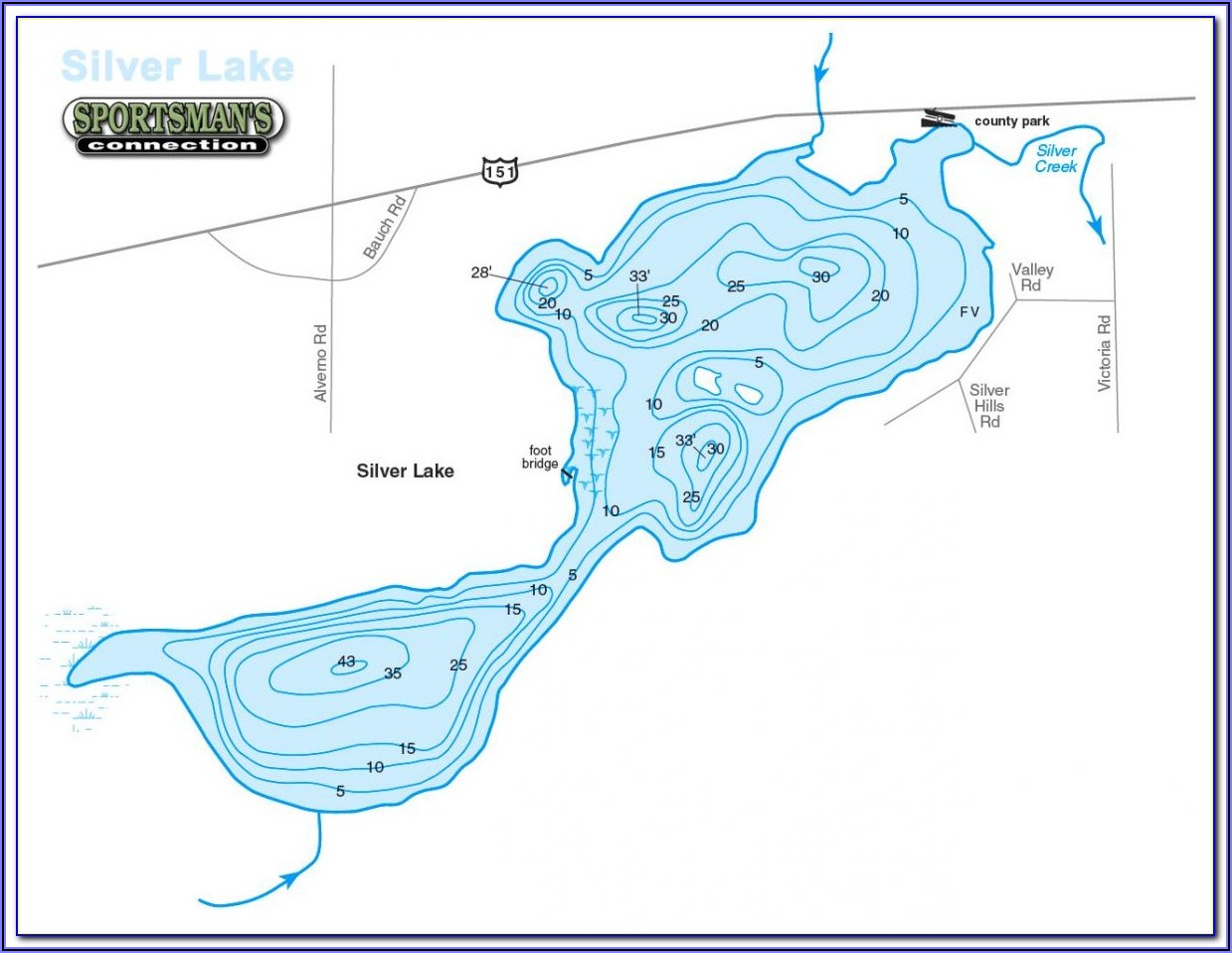 Lake Huron Contour Map