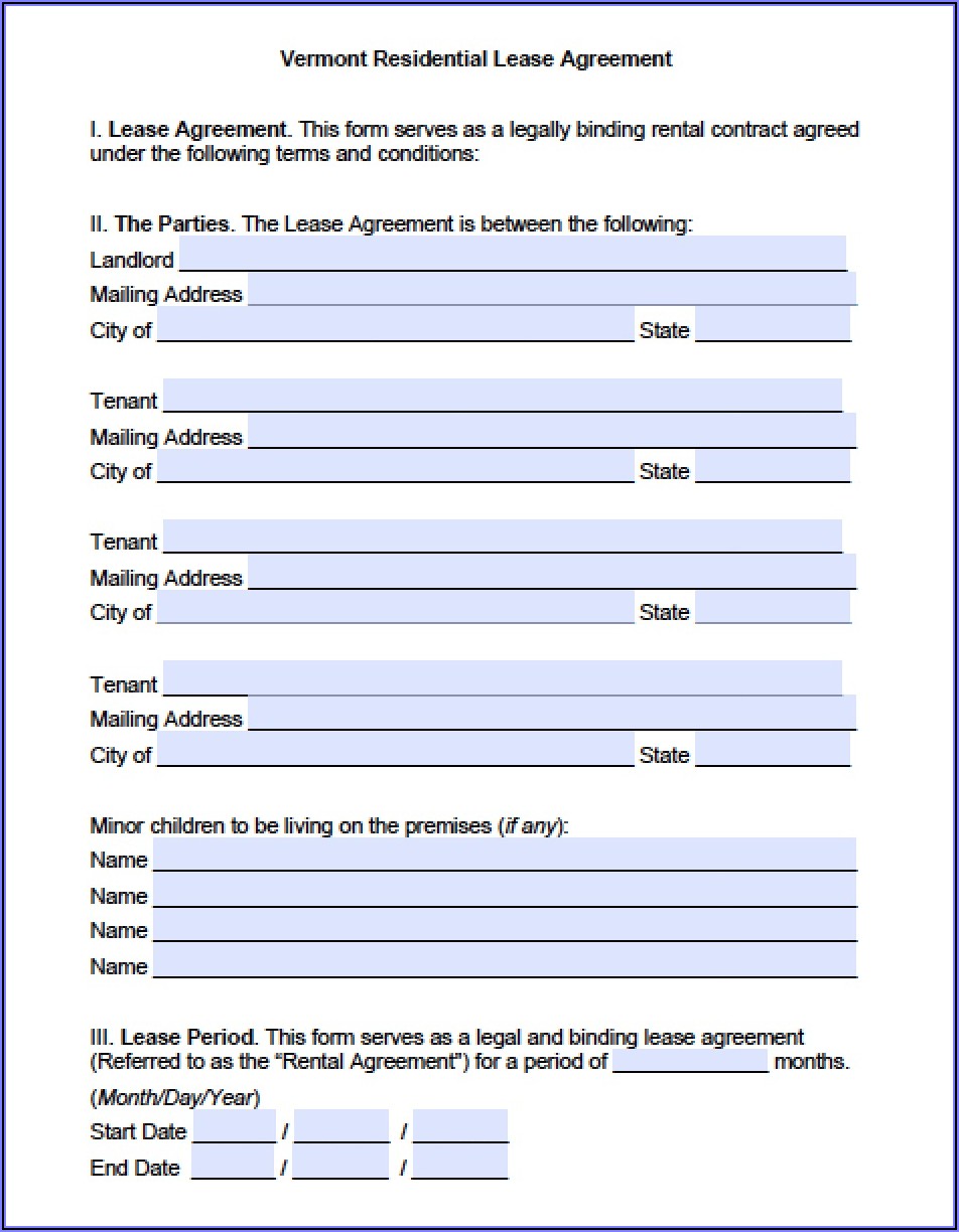 Lease Agreement Template Free Word