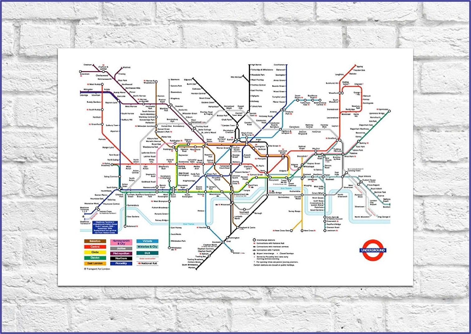 London Underground Tube Map Art