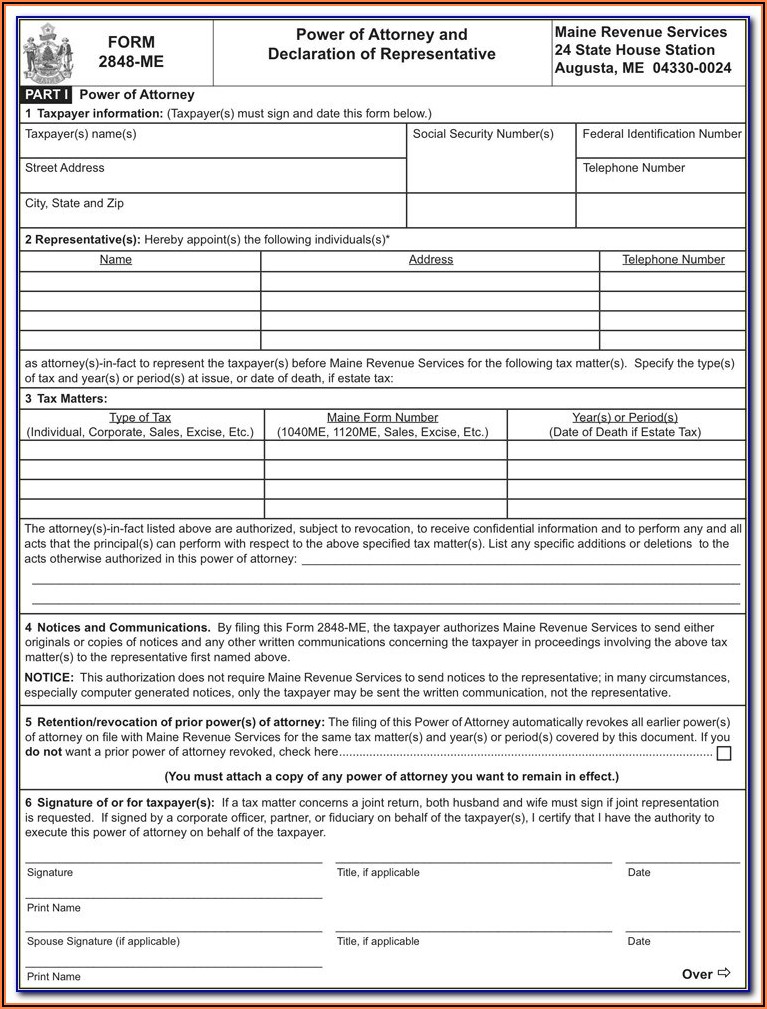 Maine.gov Durable Power Of Attorney Form