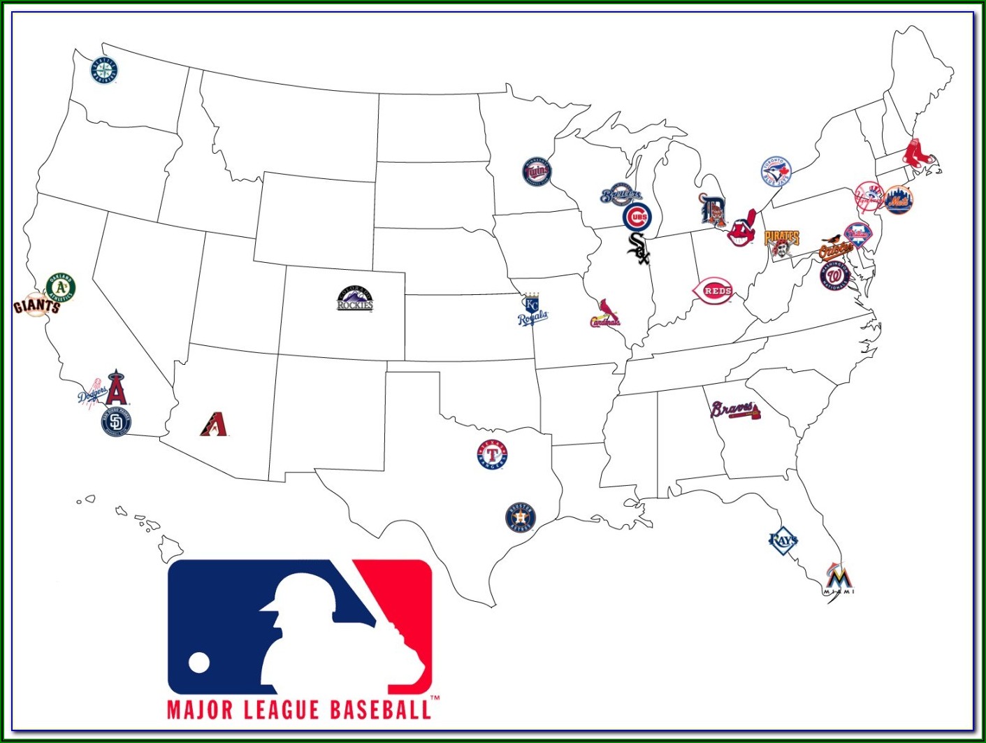 Map Of All Baseball Stadiums
