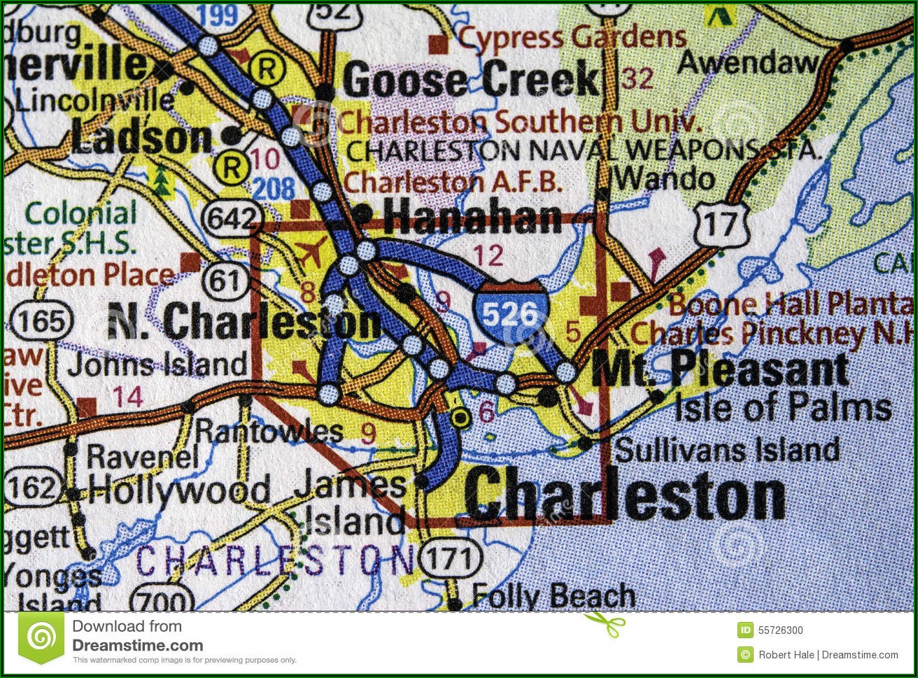 Map Of Charleston Sc And Surrounding Towns