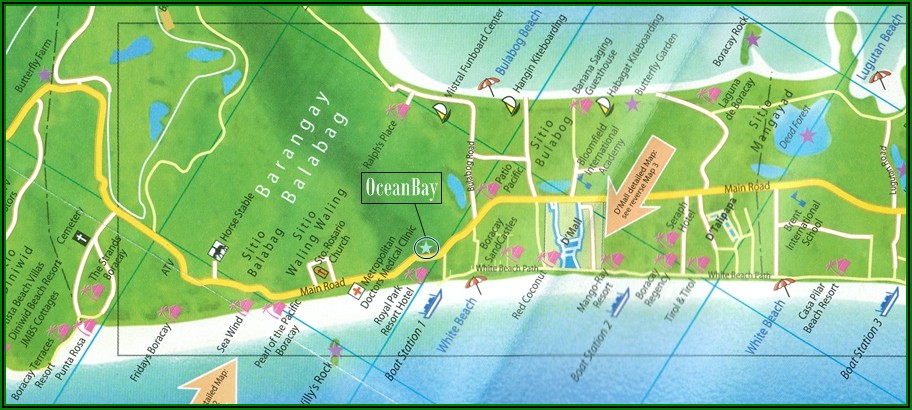 Map Of Hotels Boracay Station 2