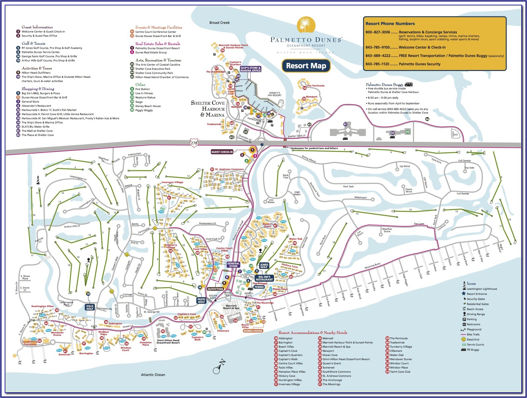 Map Of Hotels Hilton Head Island Sc