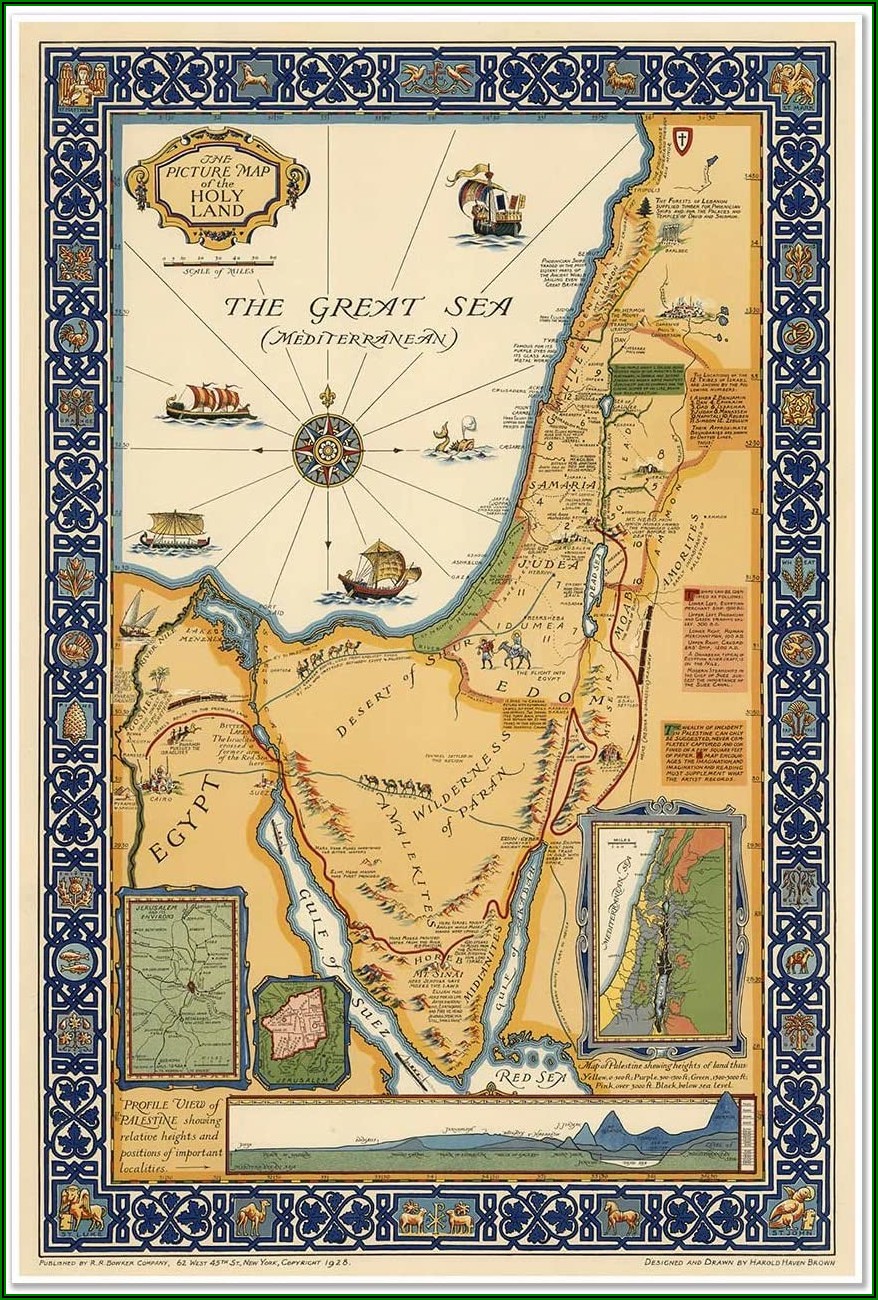 Map Of The Holy Land In Biblical Times