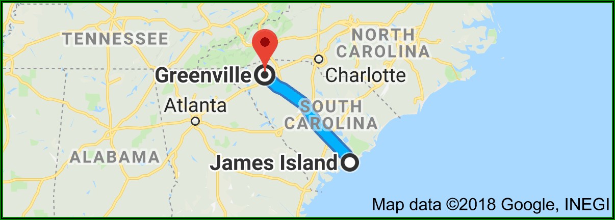 Map To Charleston Sc