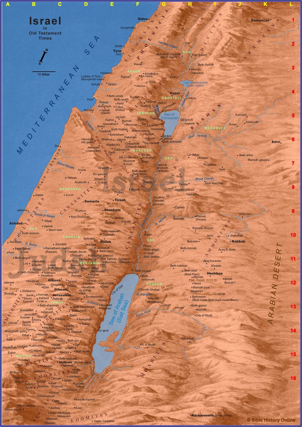 Maps Of Ancient Israel Old Testament