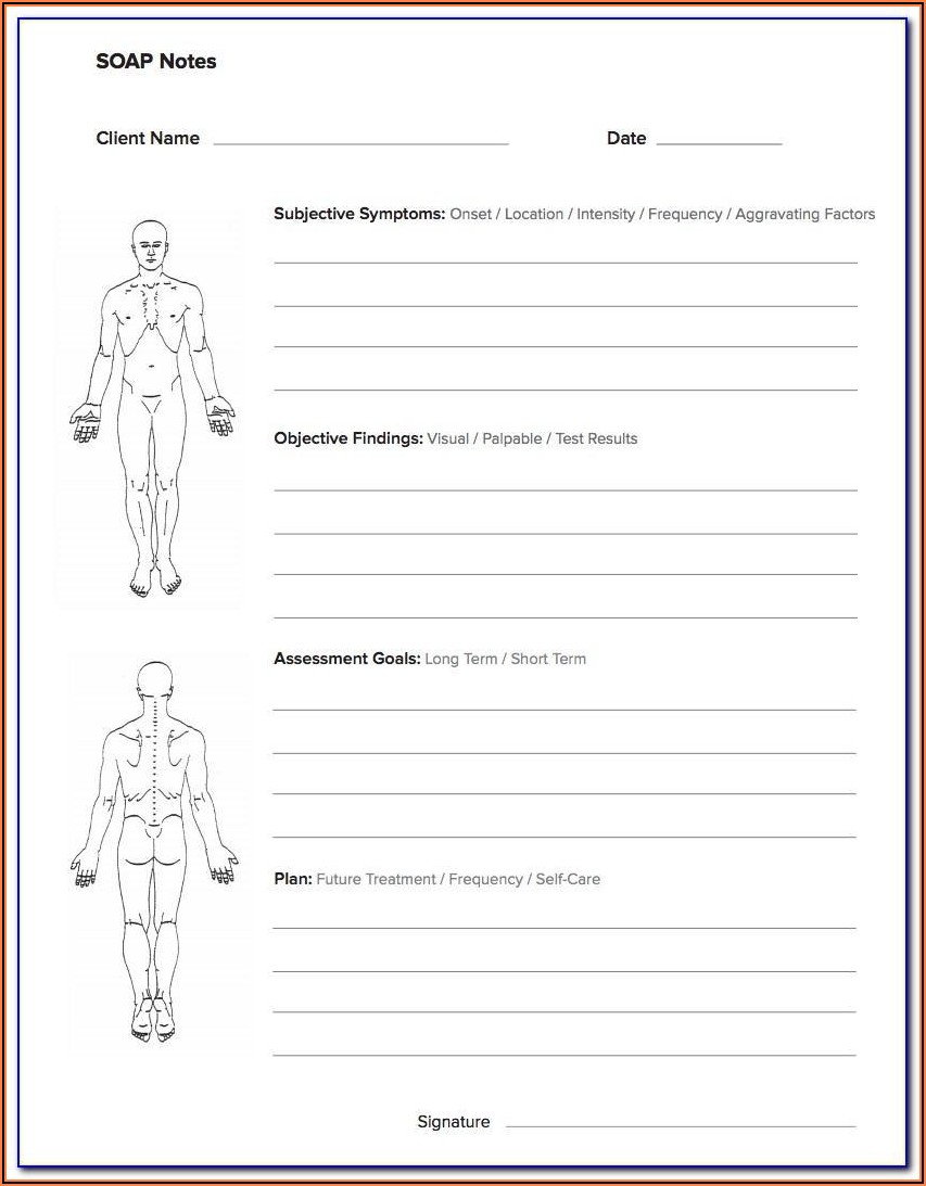 Massage Therapy Soap Notes Forms