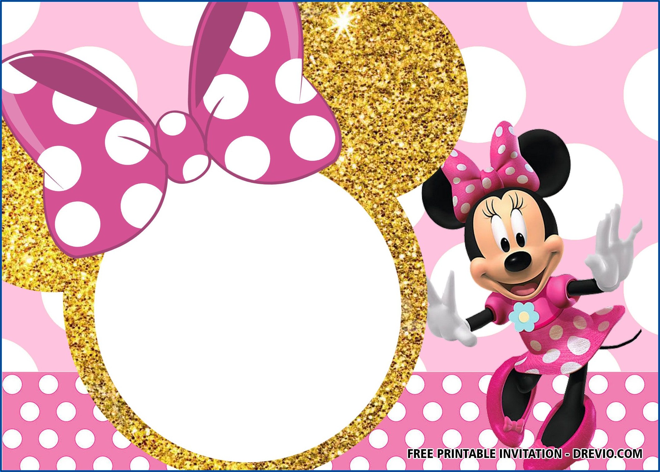 Minnie Mouse Birthday Invitations Templates Free