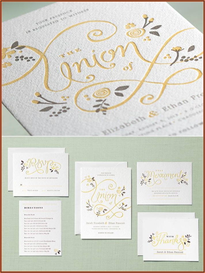 Minted Wedding Invitations Letterpress