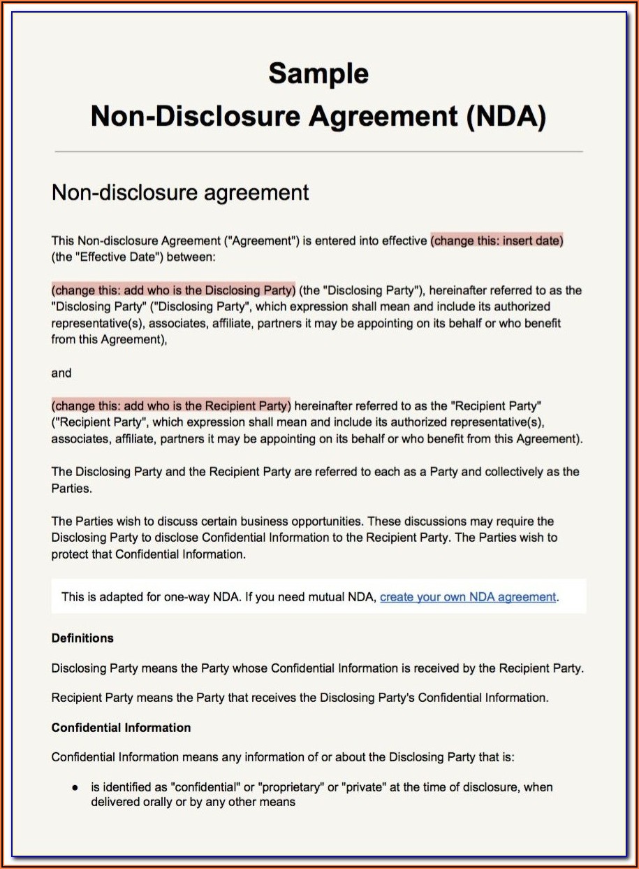Navy Non Disclosure Agreement Form