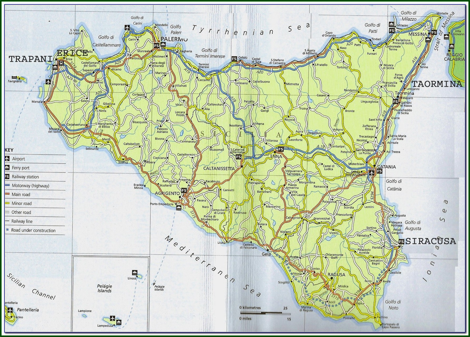 Noto Sicily Tourist Map