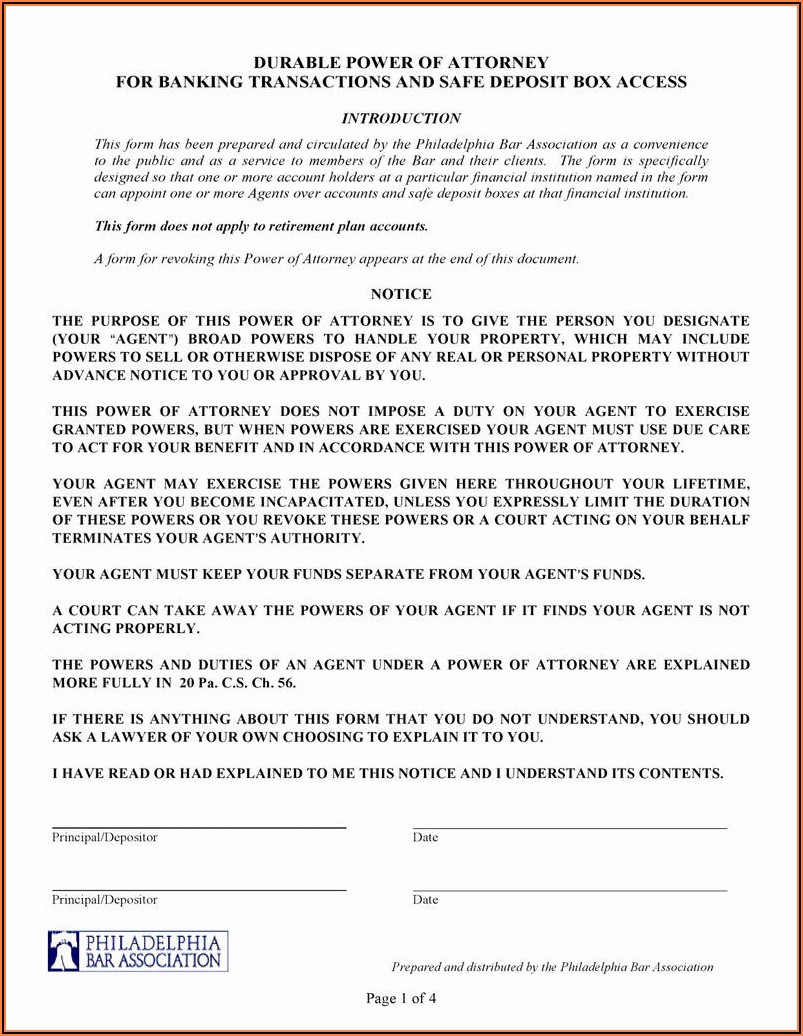Nys Power Of Attorney Form 2018