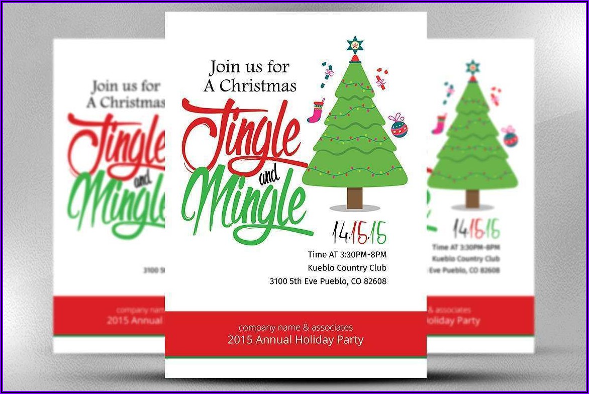 Office Christmas Party Flyer Templates Free