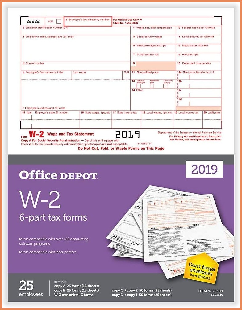 Office Depot 1096 Tax Forms