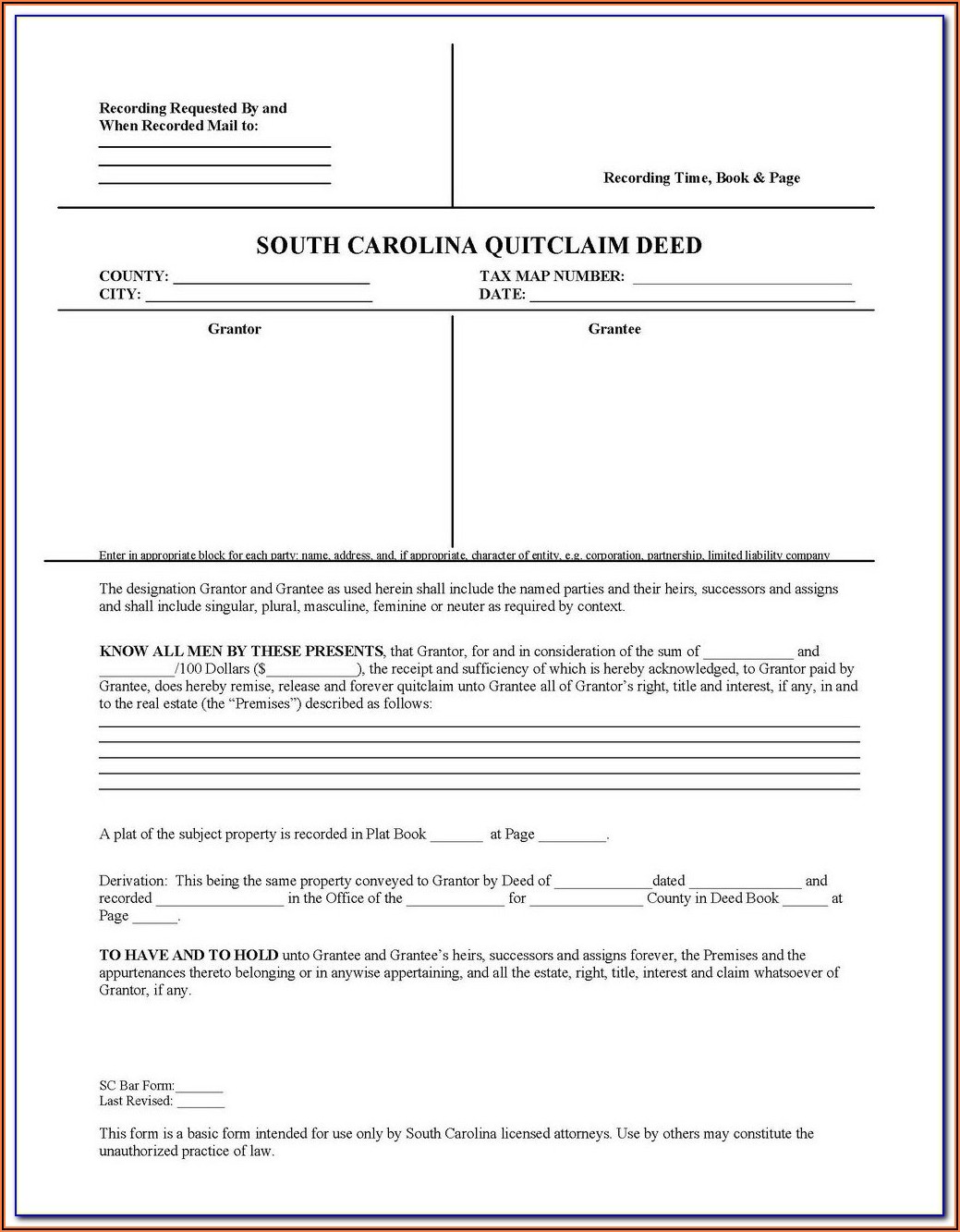 Oklahoma Quit Claim Mineral Deed Form