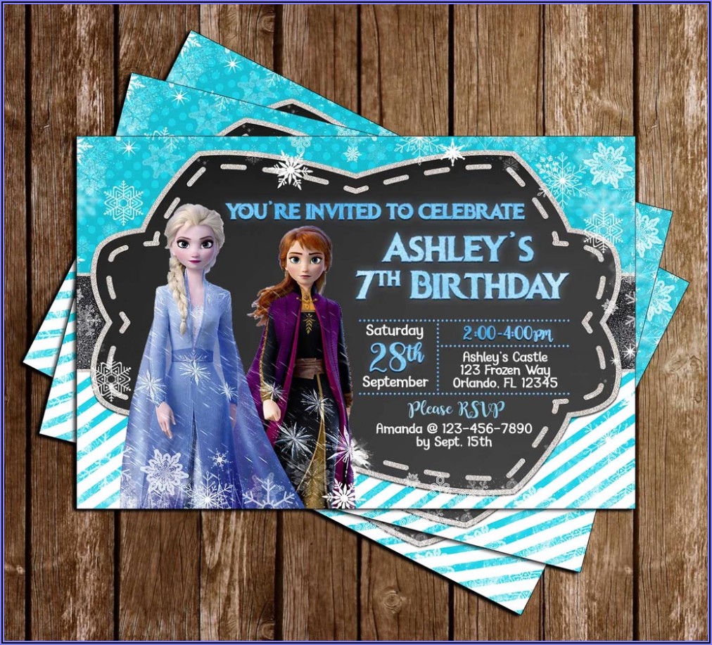 Personalized Frozen 2 Birthday Invitations