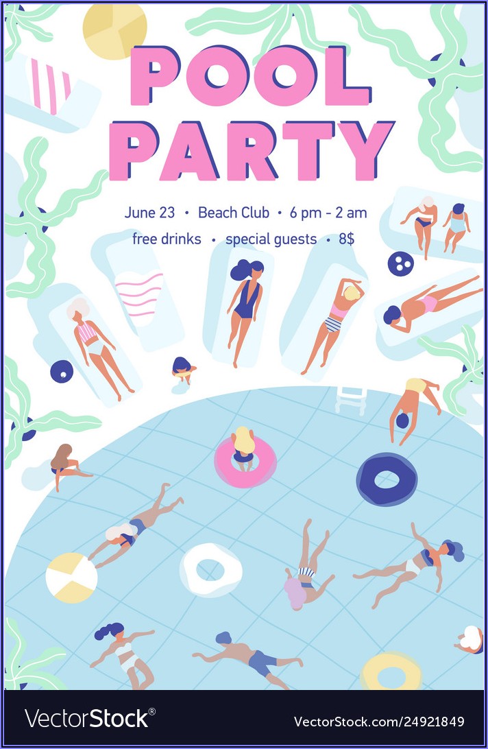 Pool Party Invitations Templates