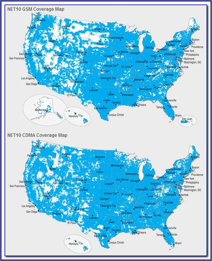 Prepaid Cell Phone Coverage Map