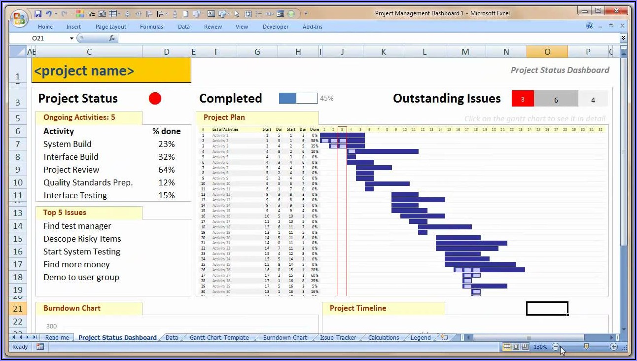 Project Planning Excel Template Free Download