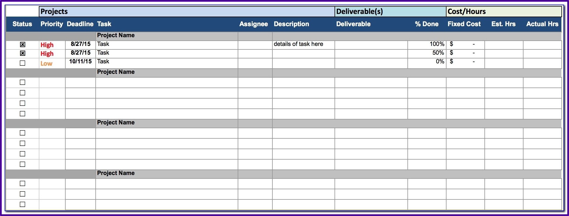 Project Wbs Template Excel