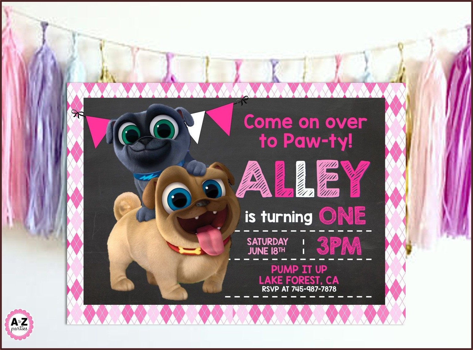 Puppy Dog Pals Birthday Invitations