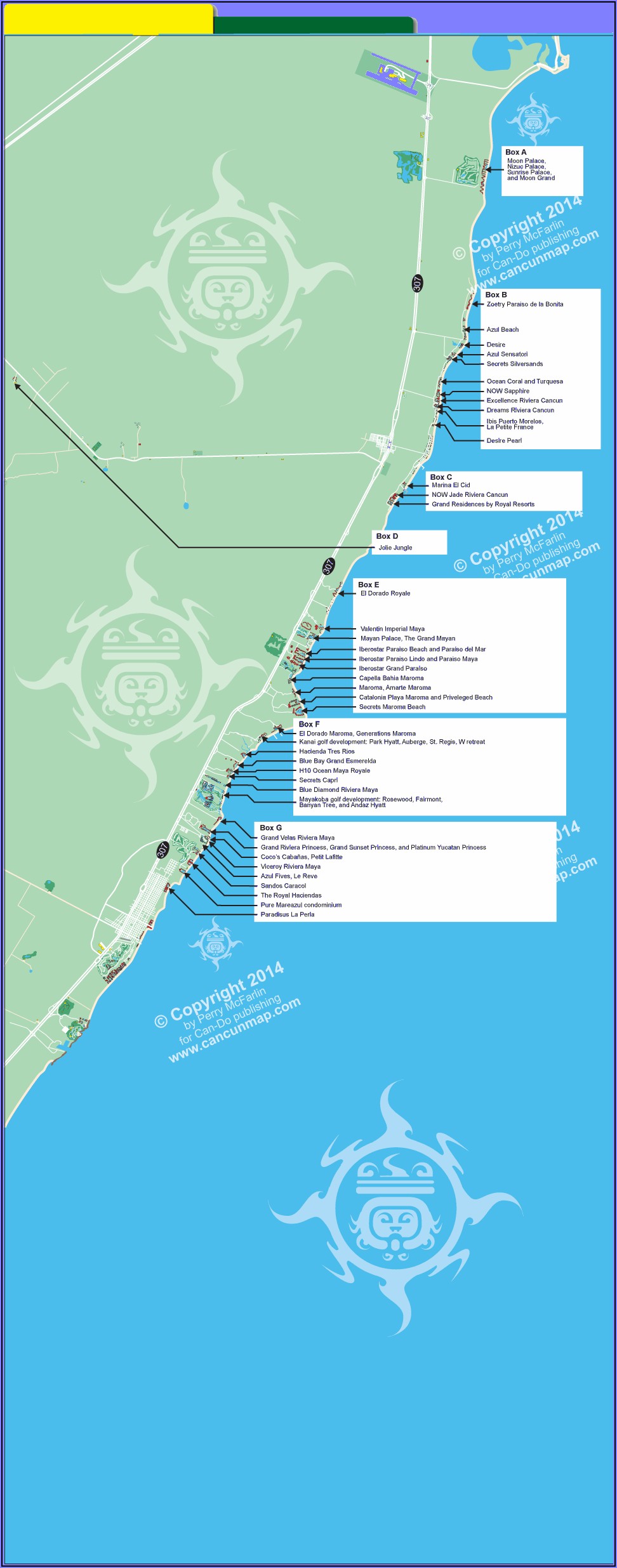 Riviera Maya Hotel Locations Map