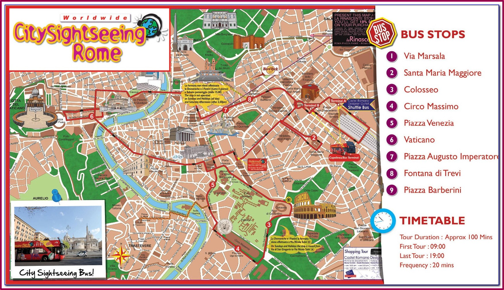 Rome Hop On Hop Off Bus Route Map Pdf