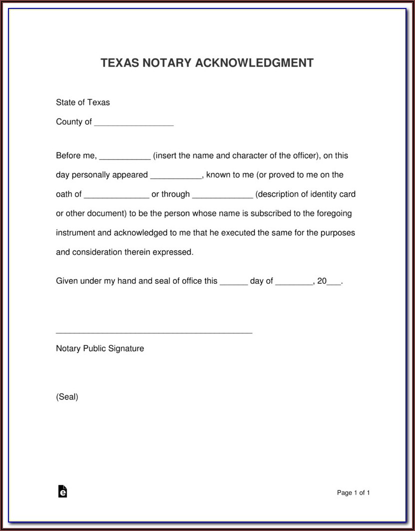 Sample Notary Forms