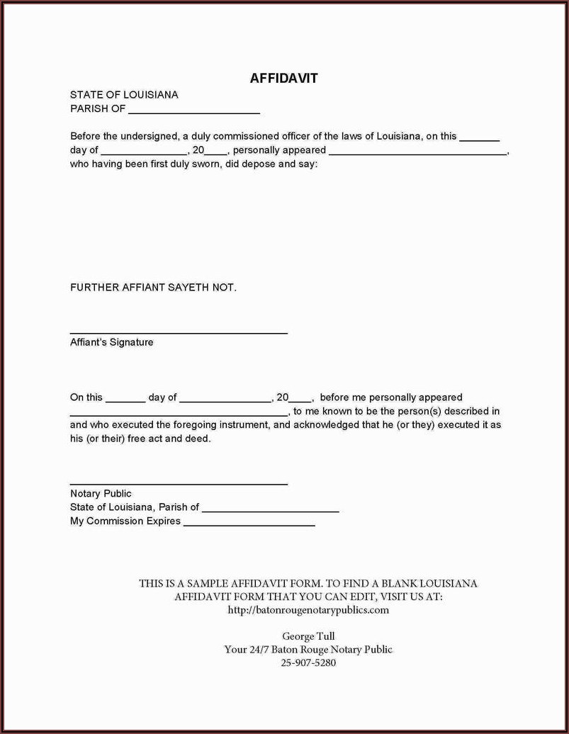 Sample Notary Template