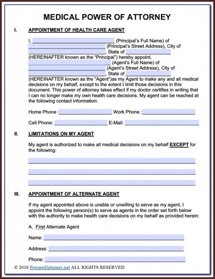 State Of Wv Medical Power Of Attorney Form