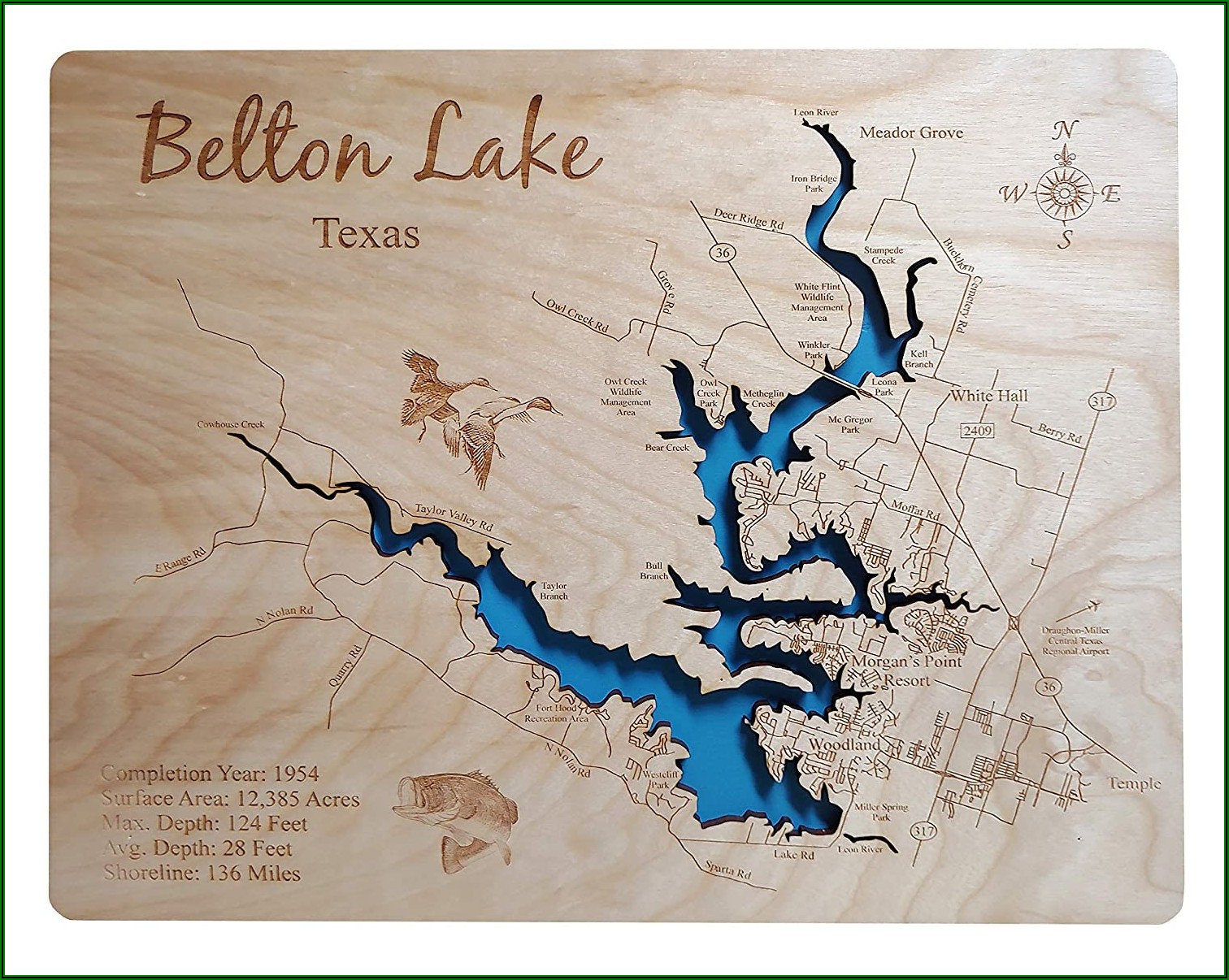 Stillhouse Hollow Lake Topographic Map