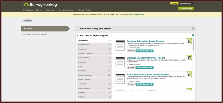 Survey Monkey Form Builder