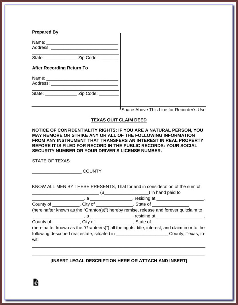 Texas Contract For Deed Form