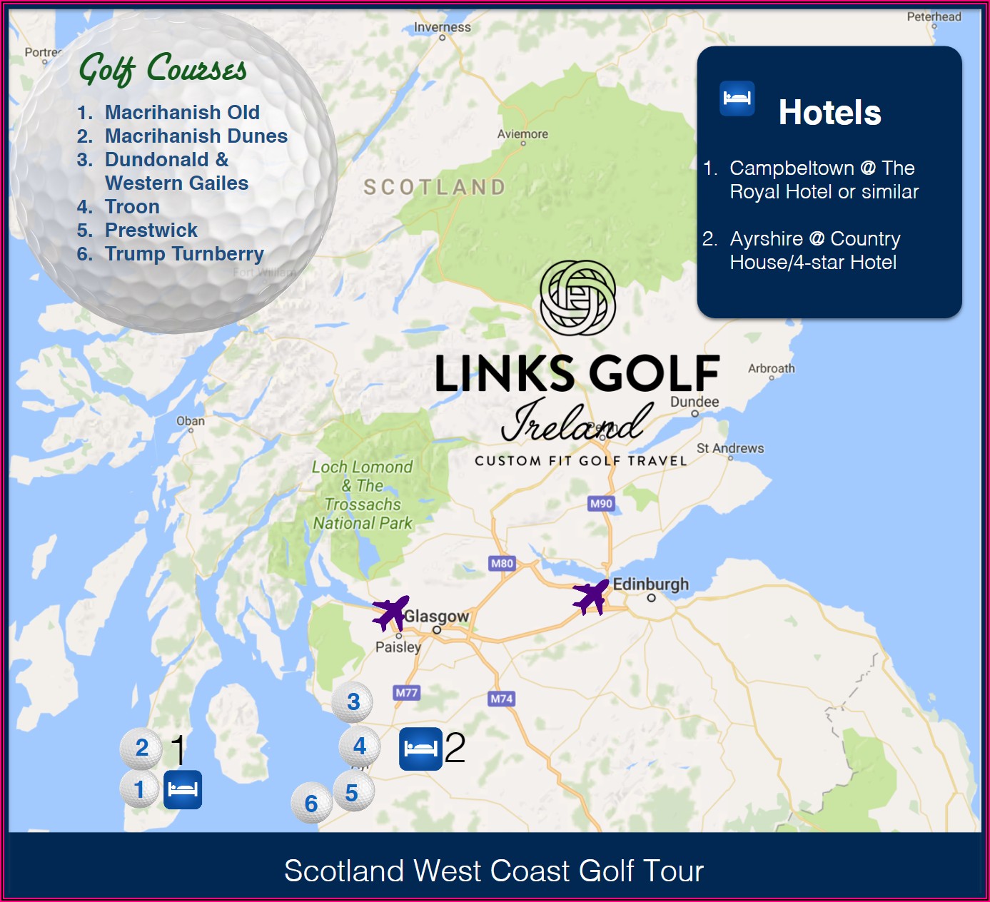 Troon Golf Course Scotland Map