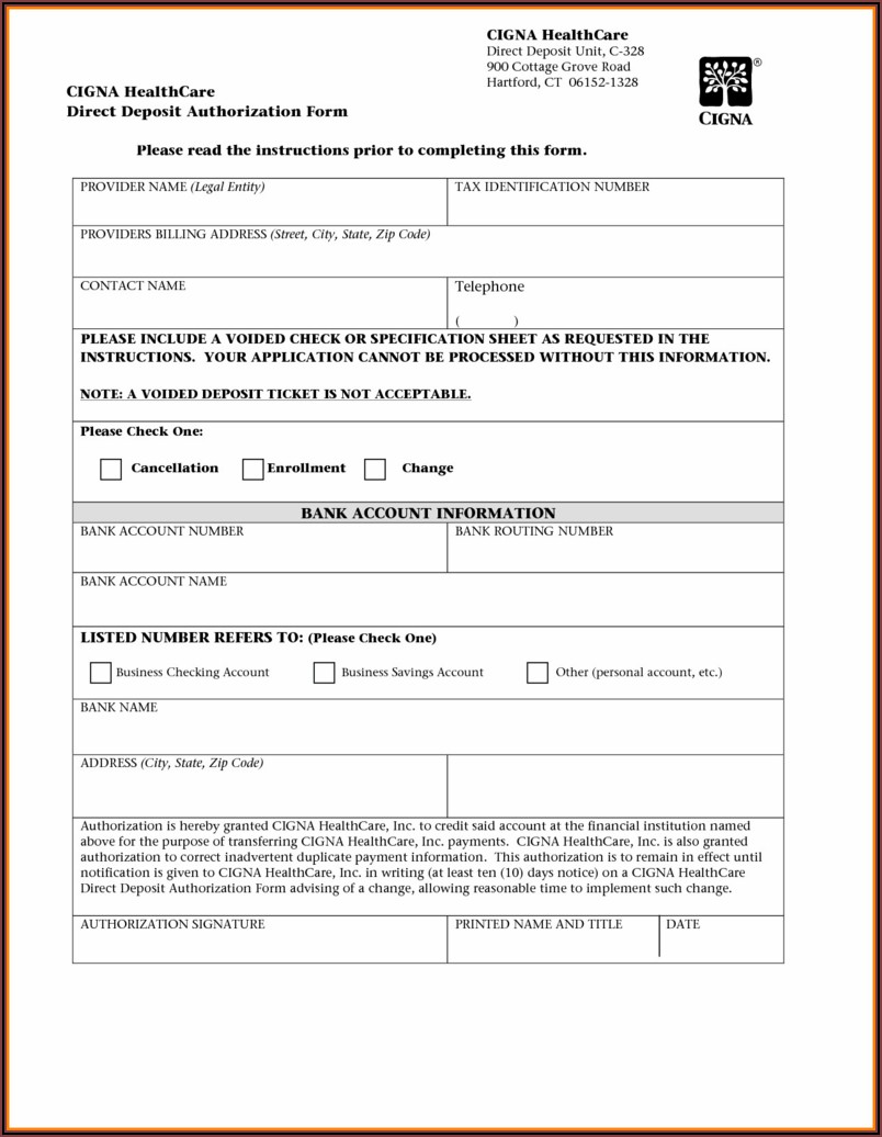 Vendor Ach Authorization Form
