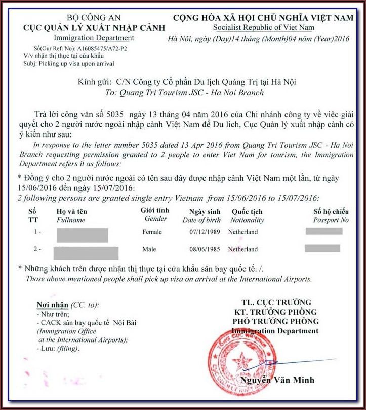 Vietnam Visa Application Form Na1 Pdf