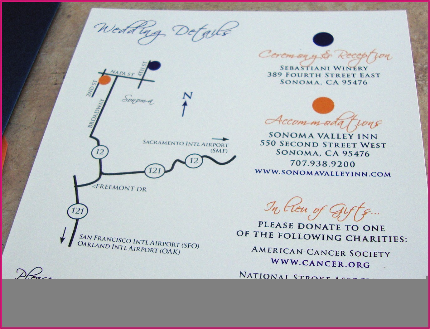 Wedding Invitations Maps And Directions