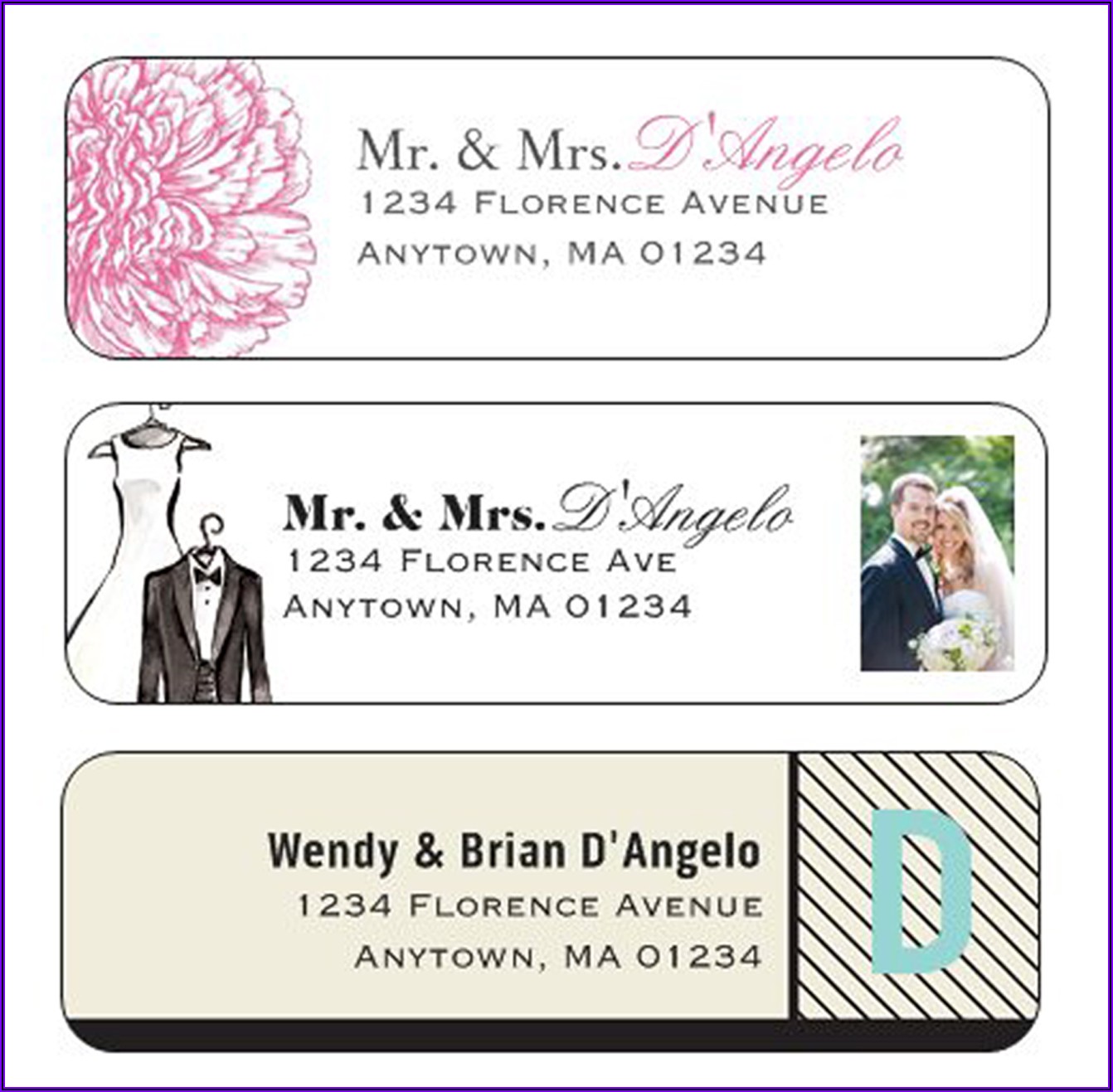 Wedding Return Address Labels Template
